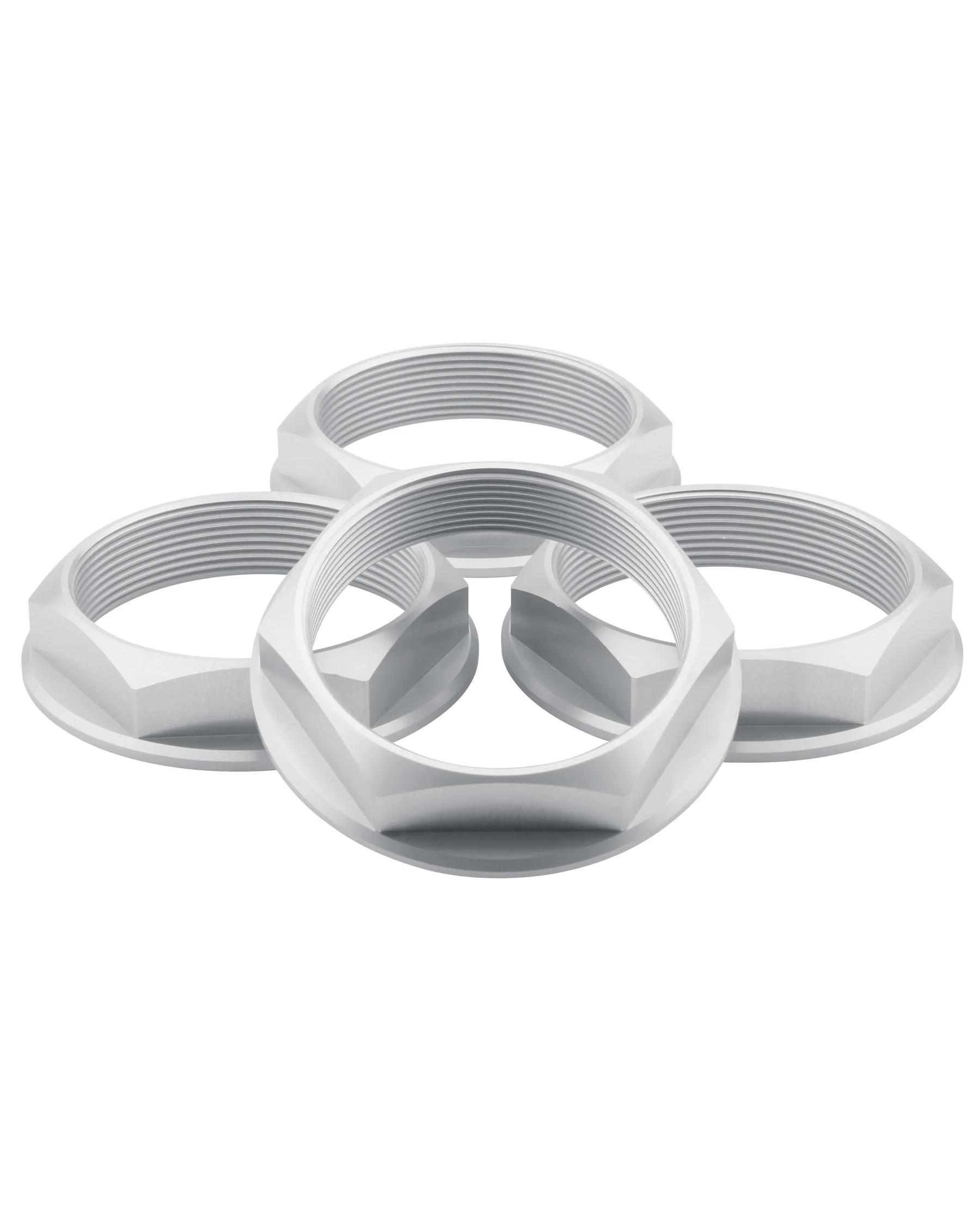 Super Touring Hex Nut Set _ Anodized Silver